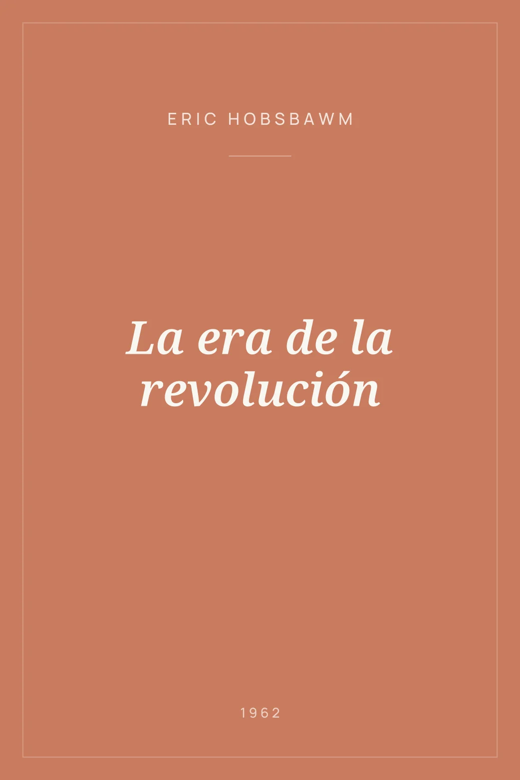Portada de La era de la revolución