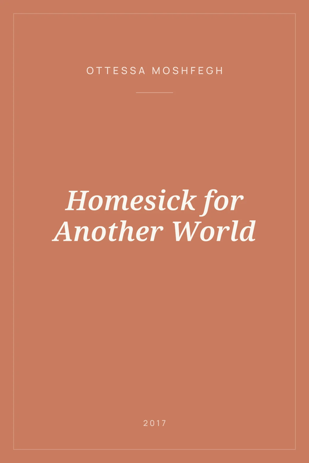 Portada de Homesick for Another World