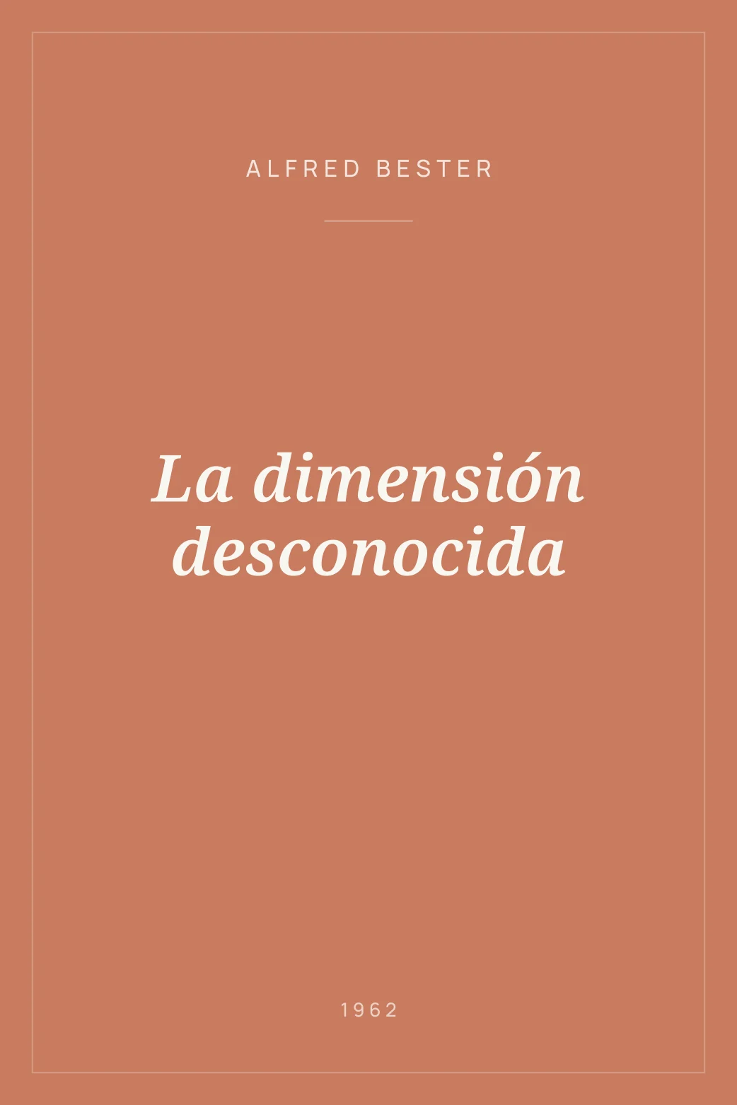 Portada de La dimensión desconocida