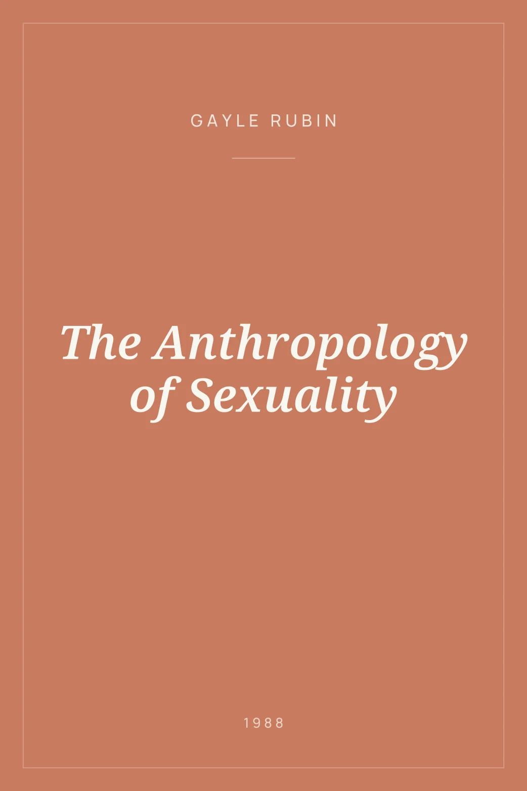 Portada de The Anthropology of Sexuality
