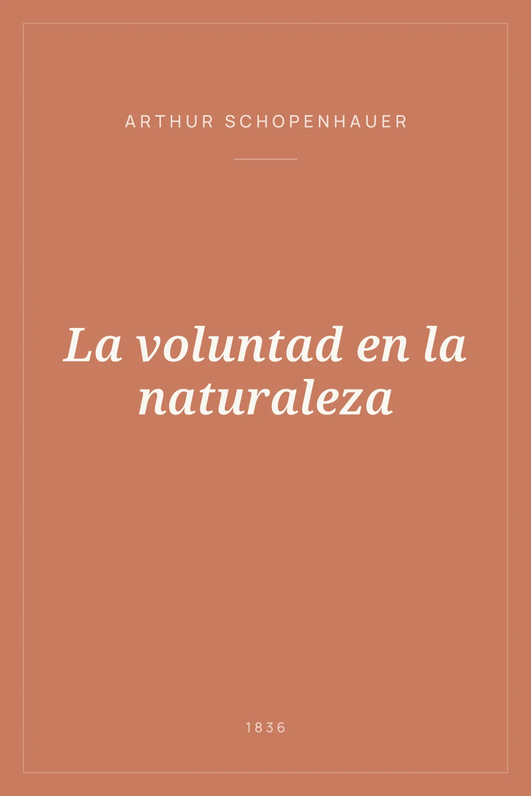 Portada de La voluntad en la naturaleza