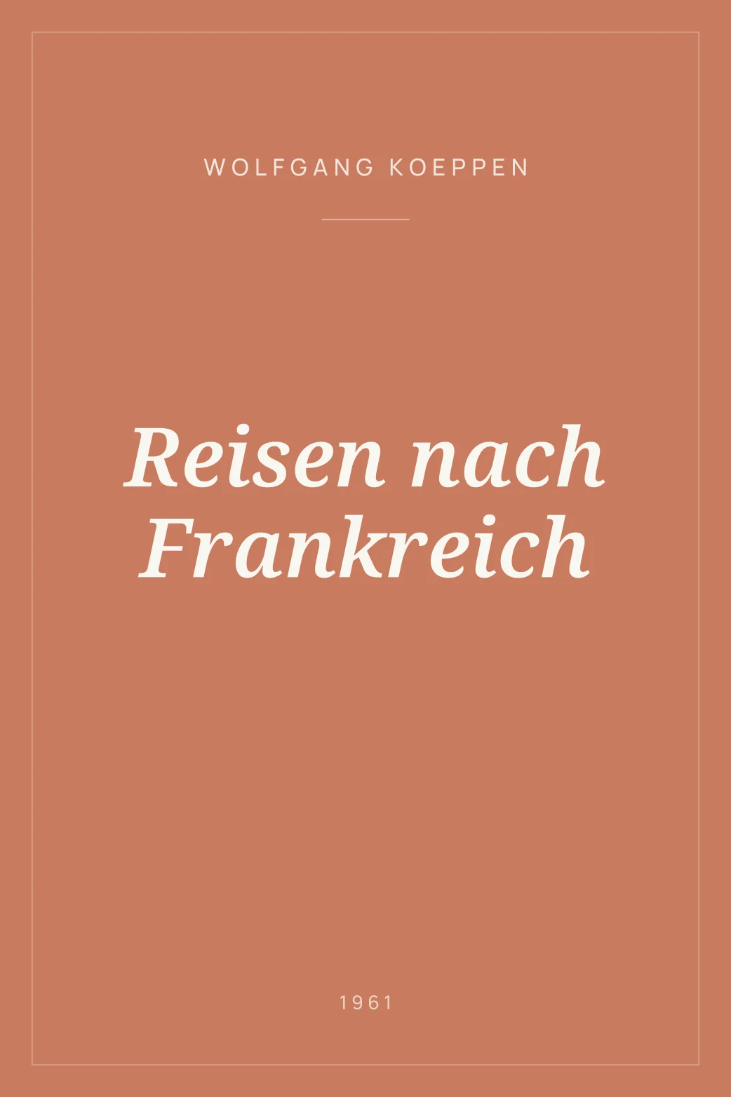 Portada de Reisen nach Frankreich