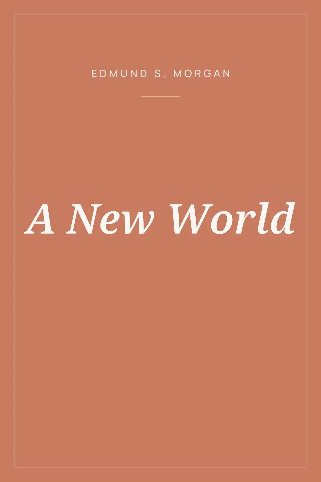 Portada de A New World