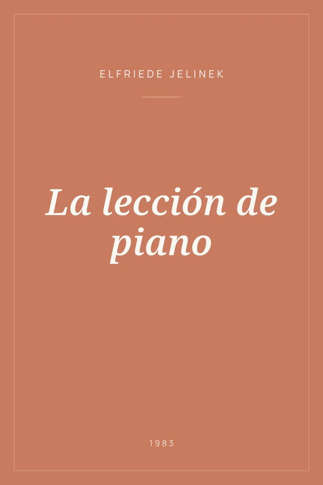 Portada de La lección de piano