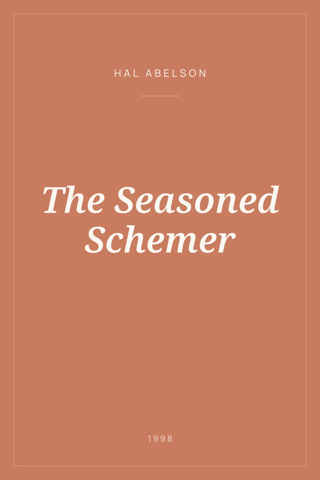 Portada de The Seasoned Schemer