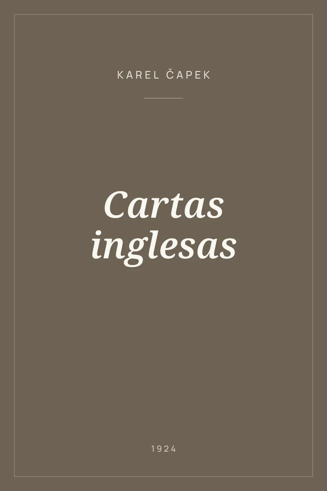 Portada de Cartas inglesas