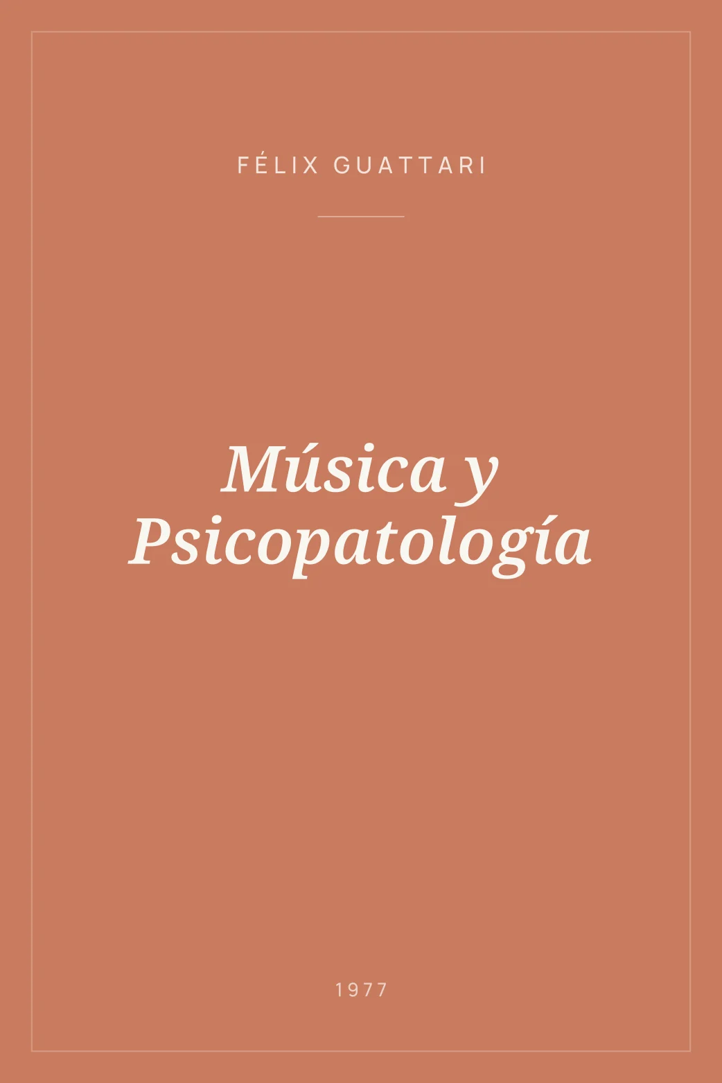 Portada de Música y Psicopatología
