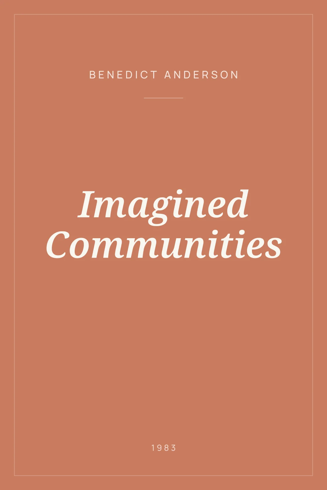 Portada de Imagined Communities