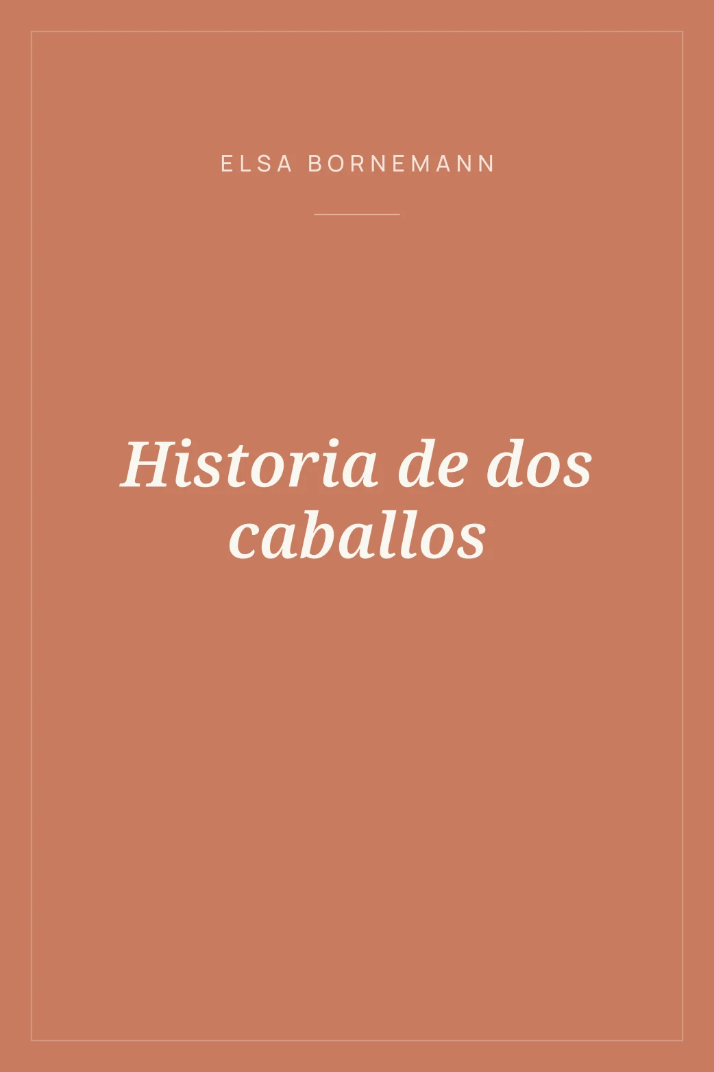 Portada de Historia de dos caballos