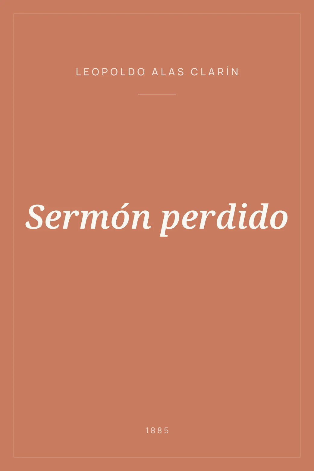 Portada de Sermón perdido