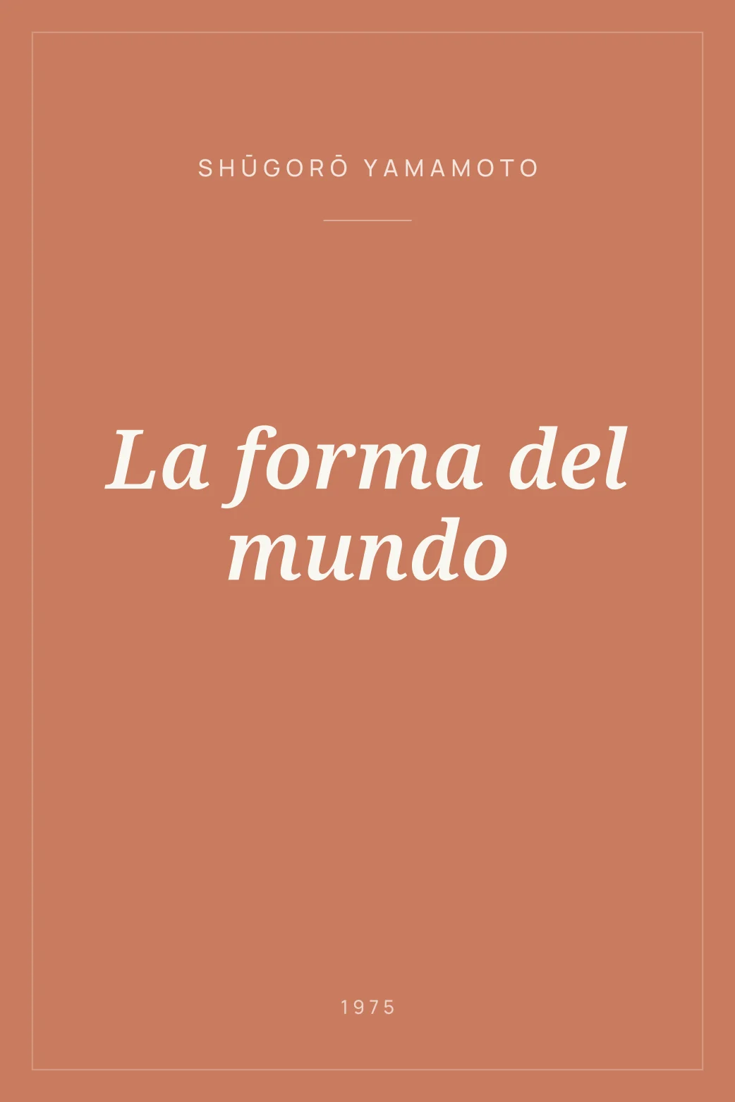 Portada de La forma del mundo