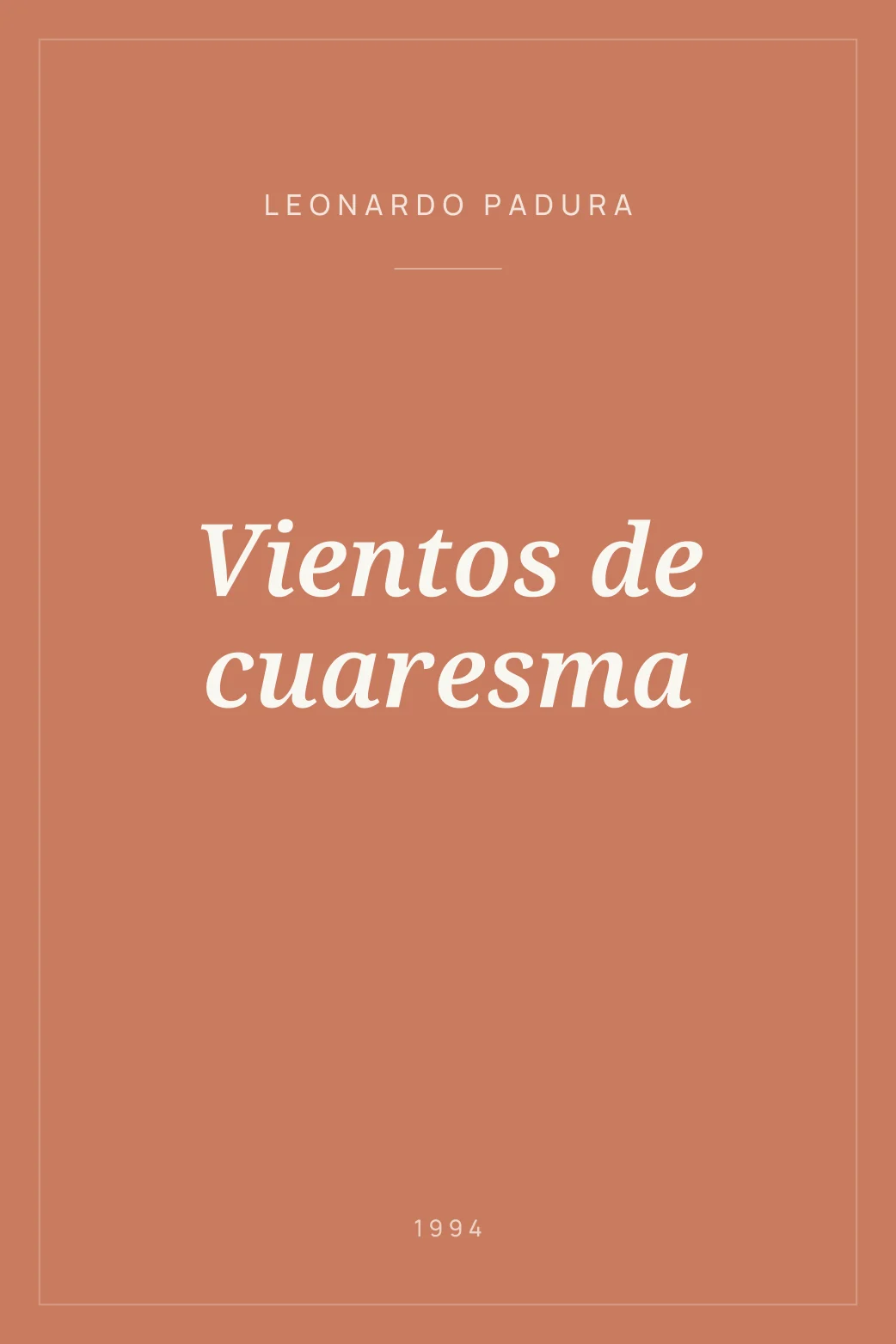 Portada de Vientos de cuaresma