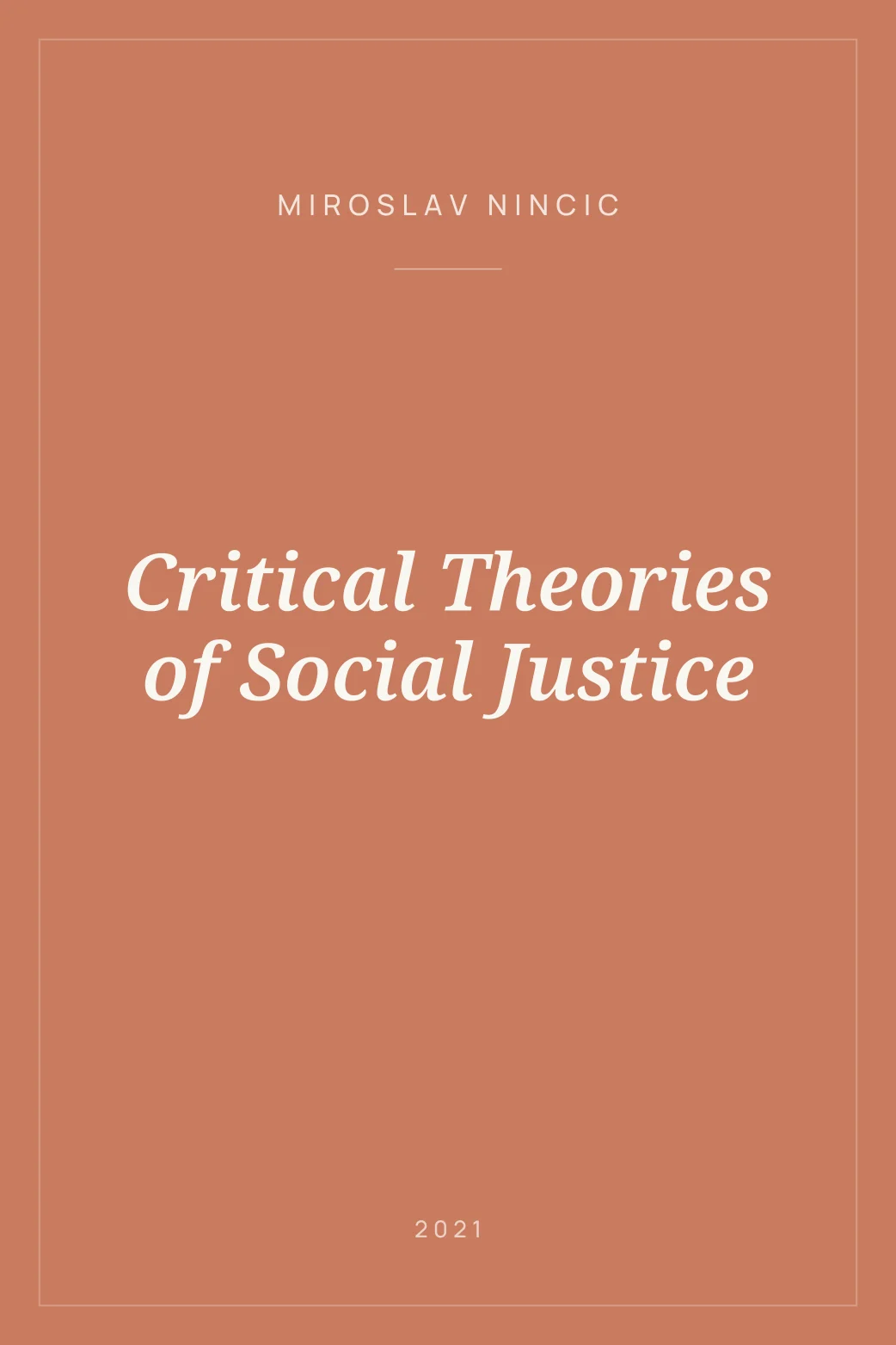 Portada de Critical Theories of Social Justice