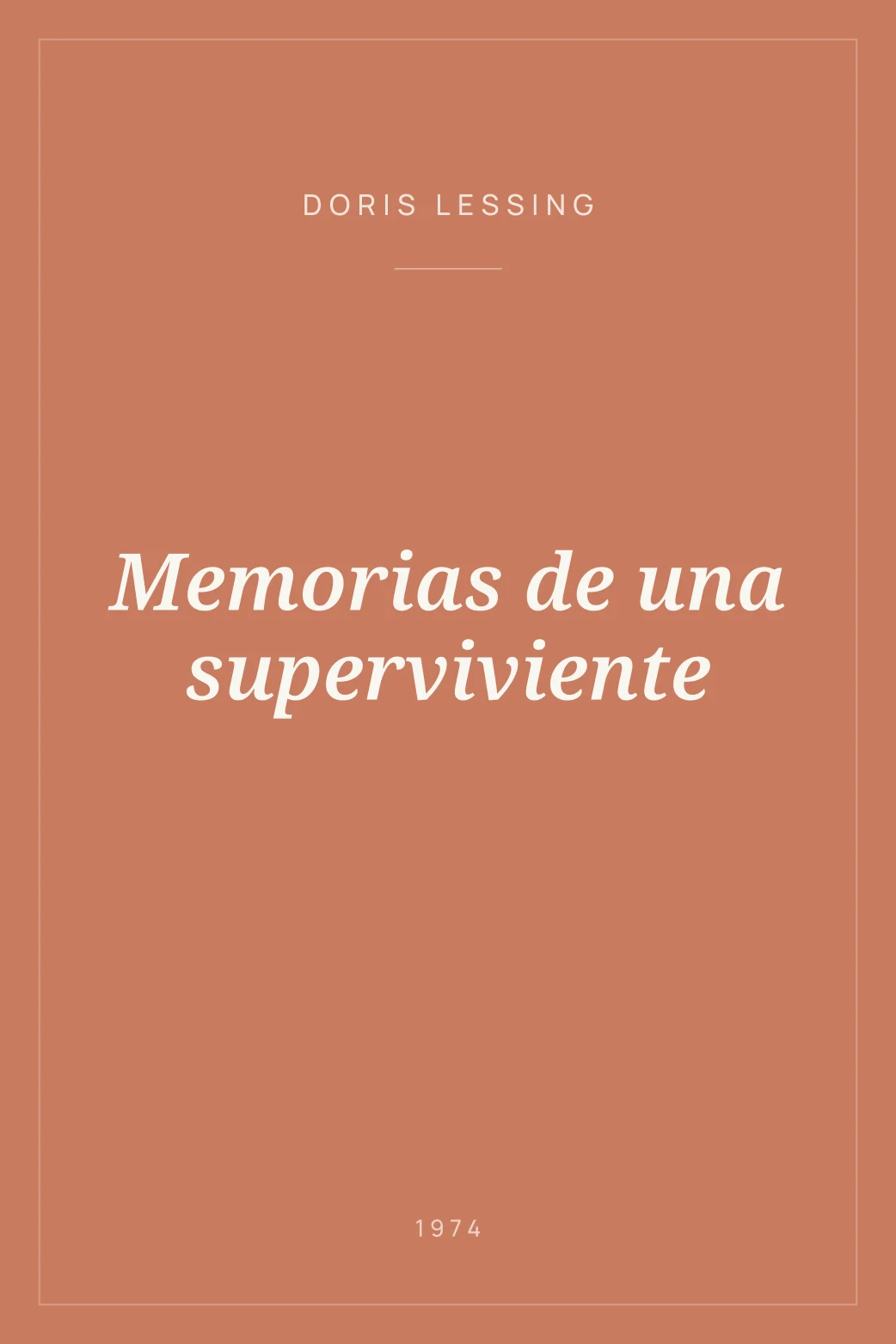 Portada de Memorias de una superviviente