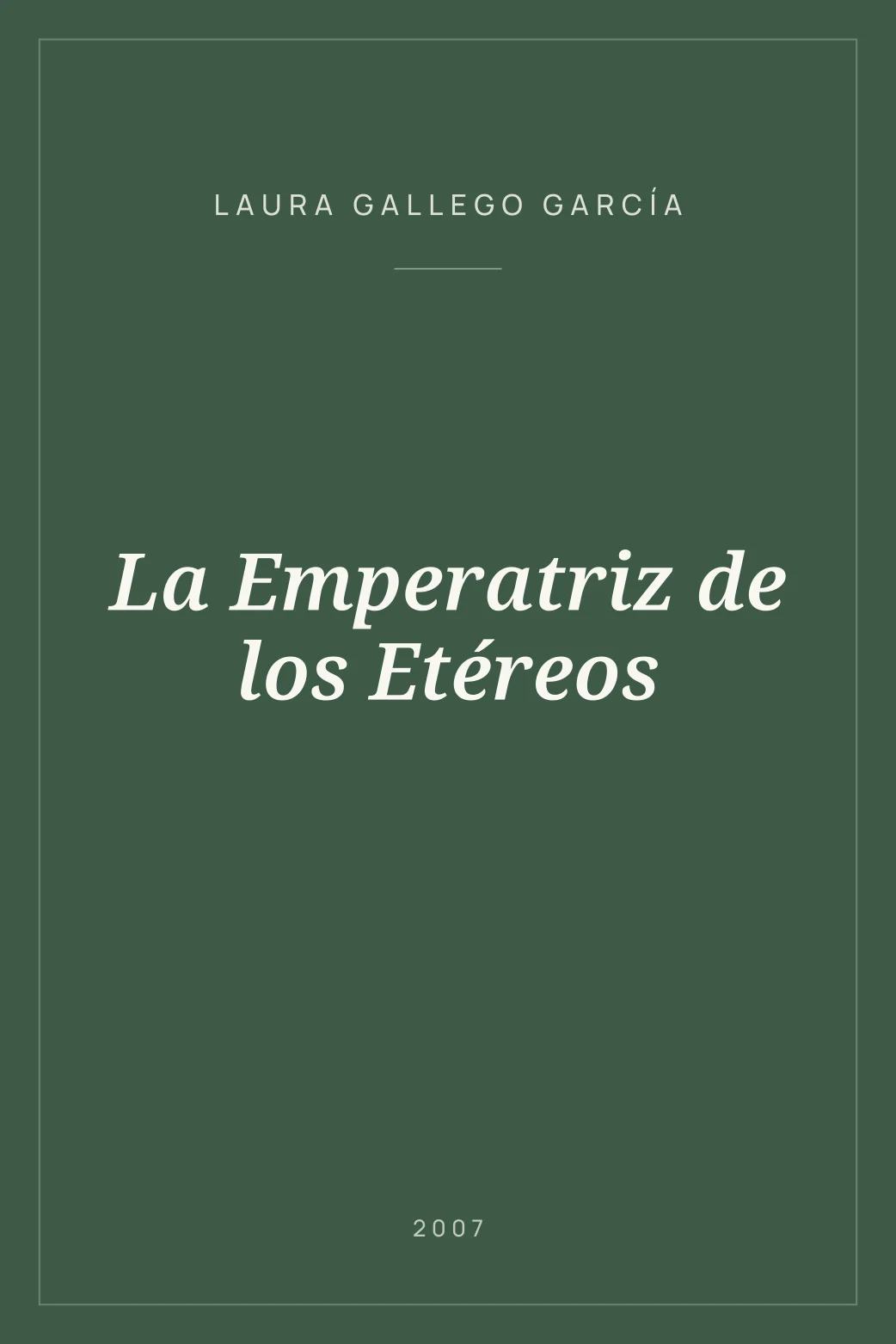Portada de La Emperatriz de los Etéreos