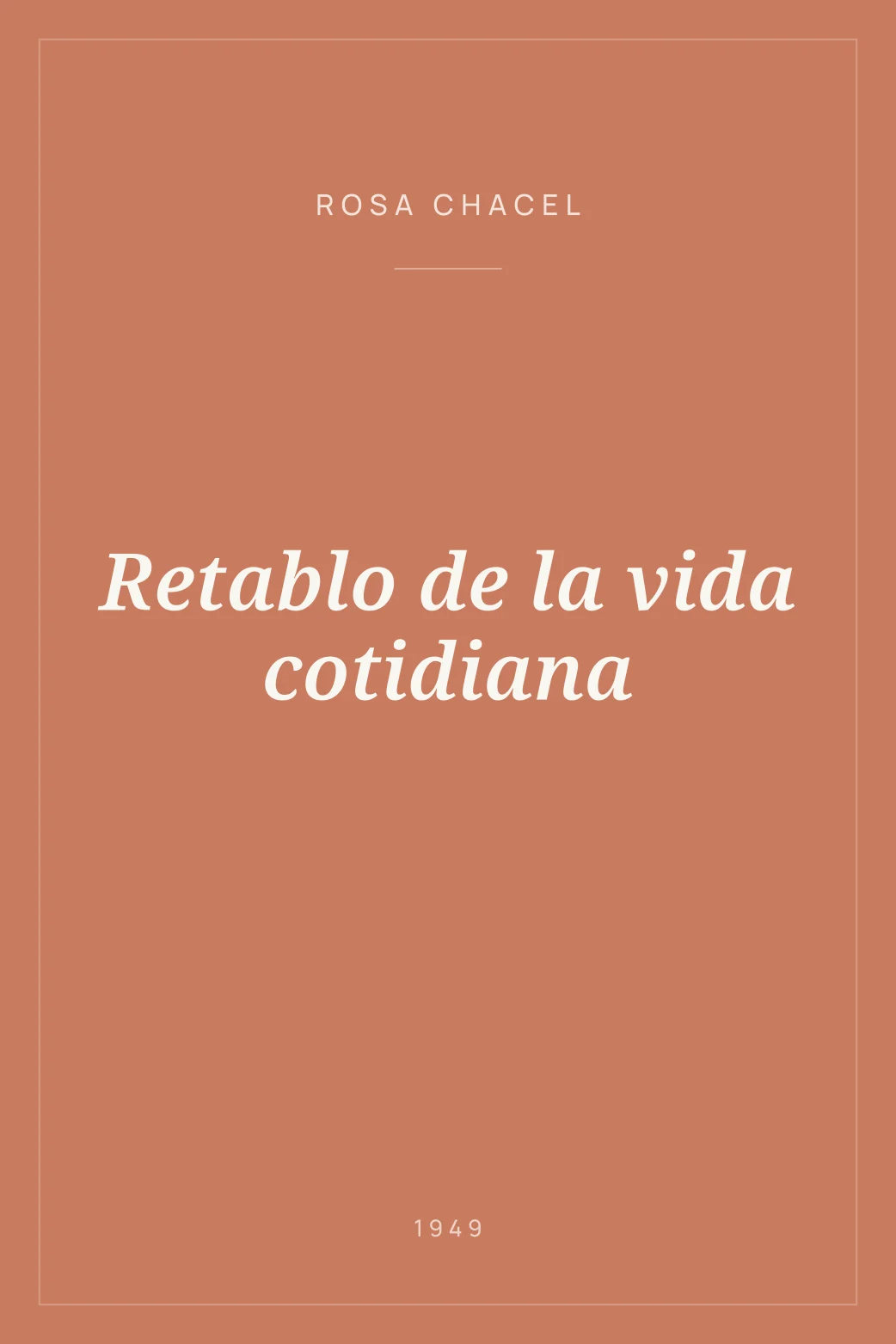 Portada de Retablo de la vida cotidiana