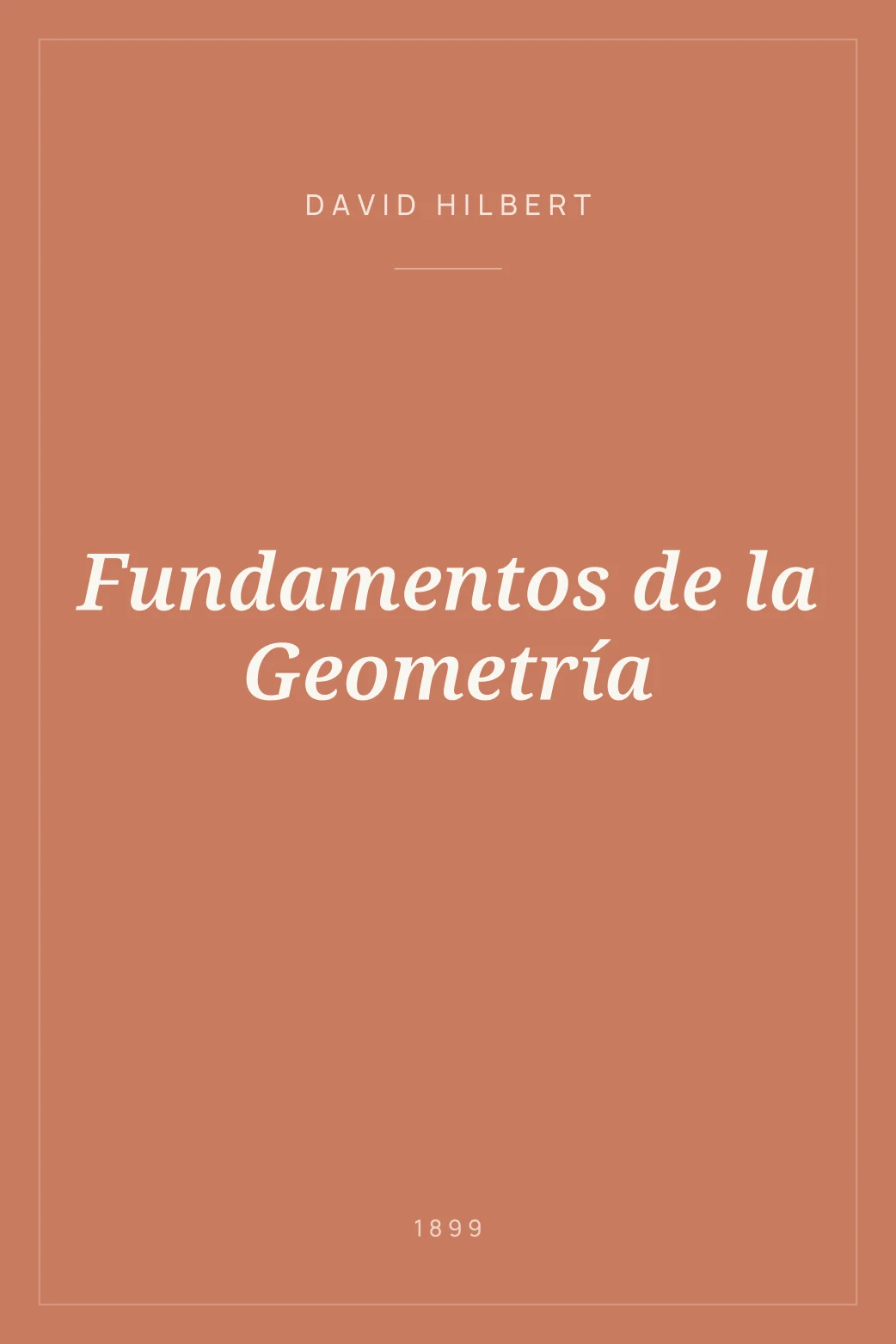 Portada de Fundamentos de la Geometría