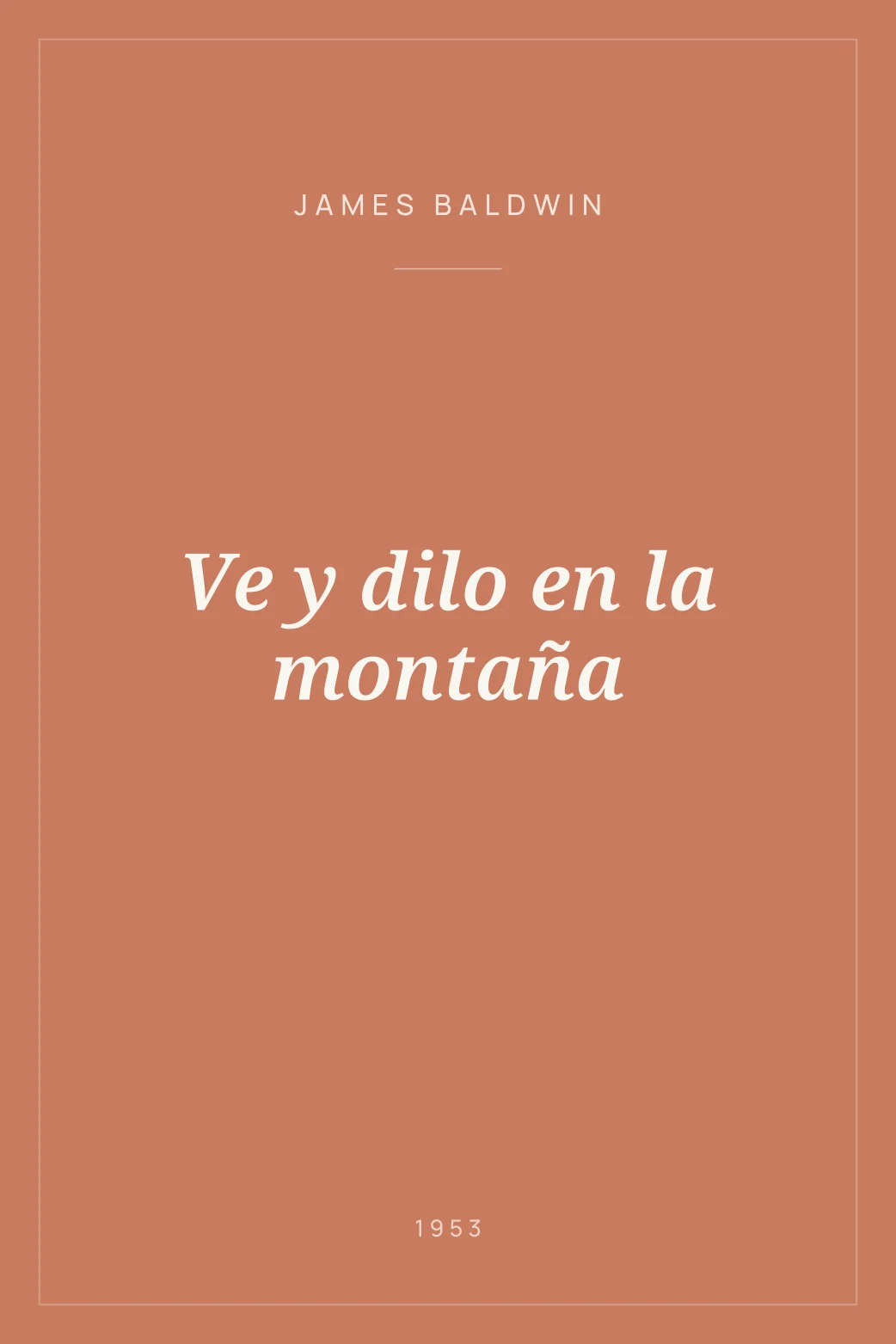 Portada de Ve y dilo en la montaña