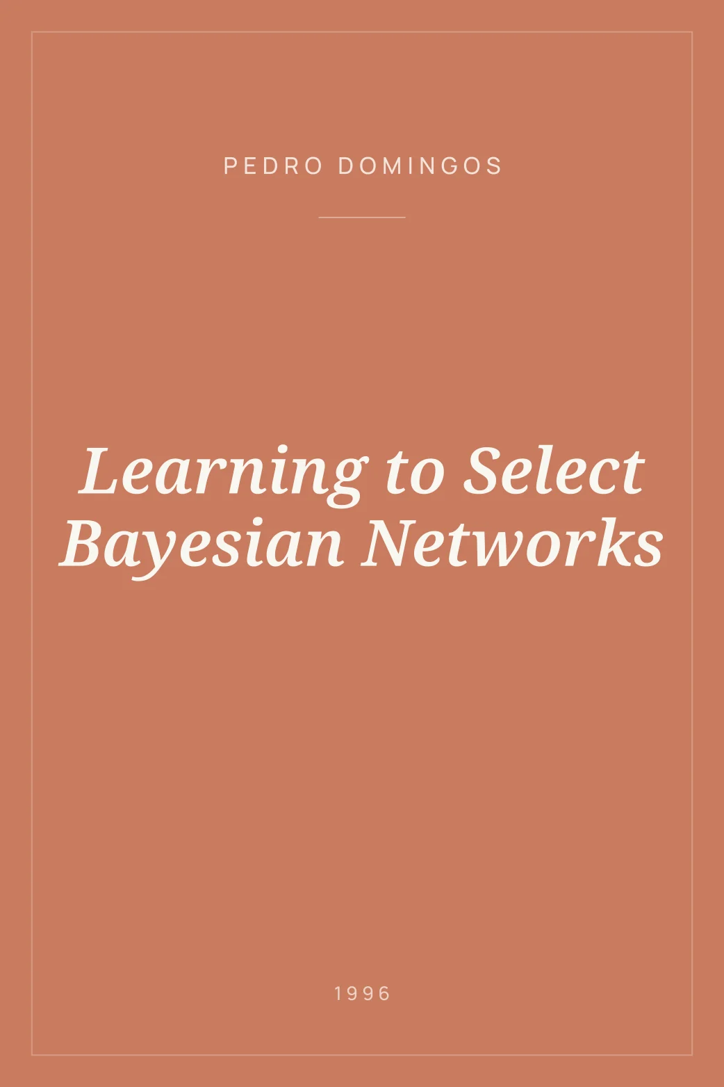 Portada de Learning to Select Bayesian Networks