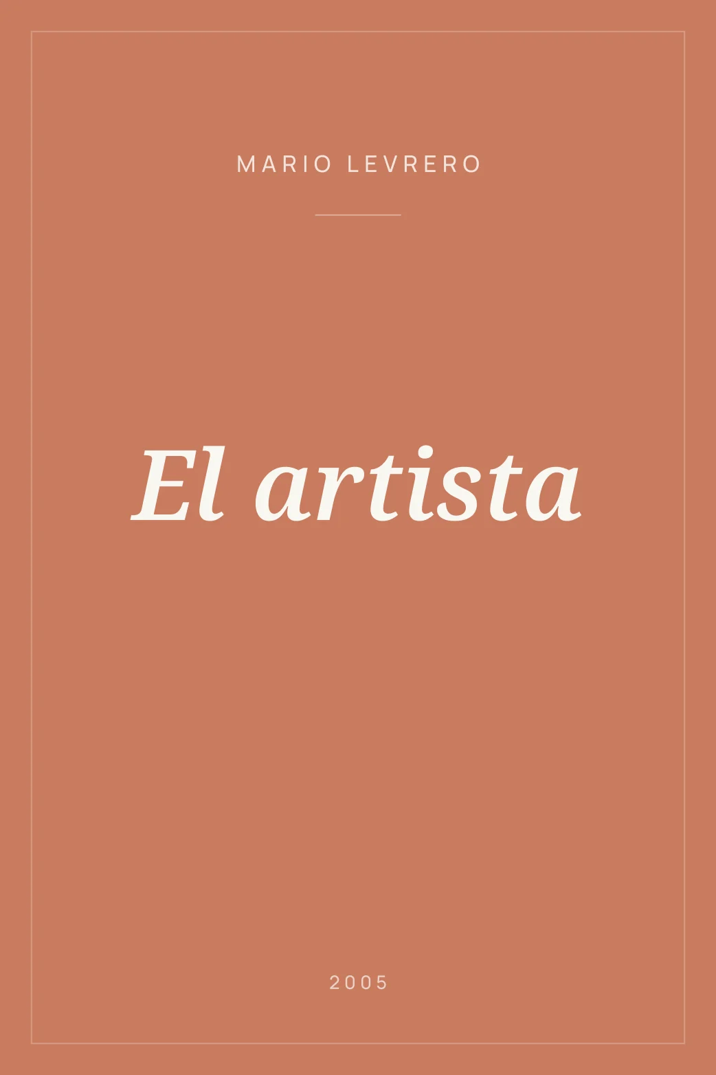 Portada de El artista