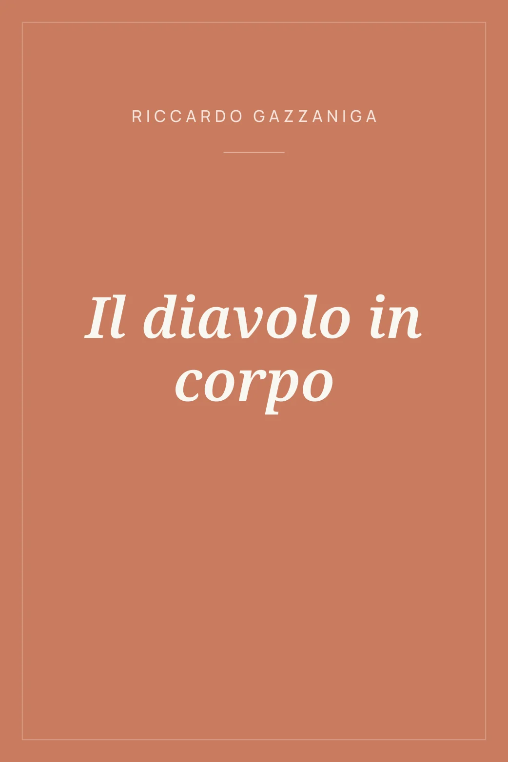 Portada de Il diavolo in corpo
