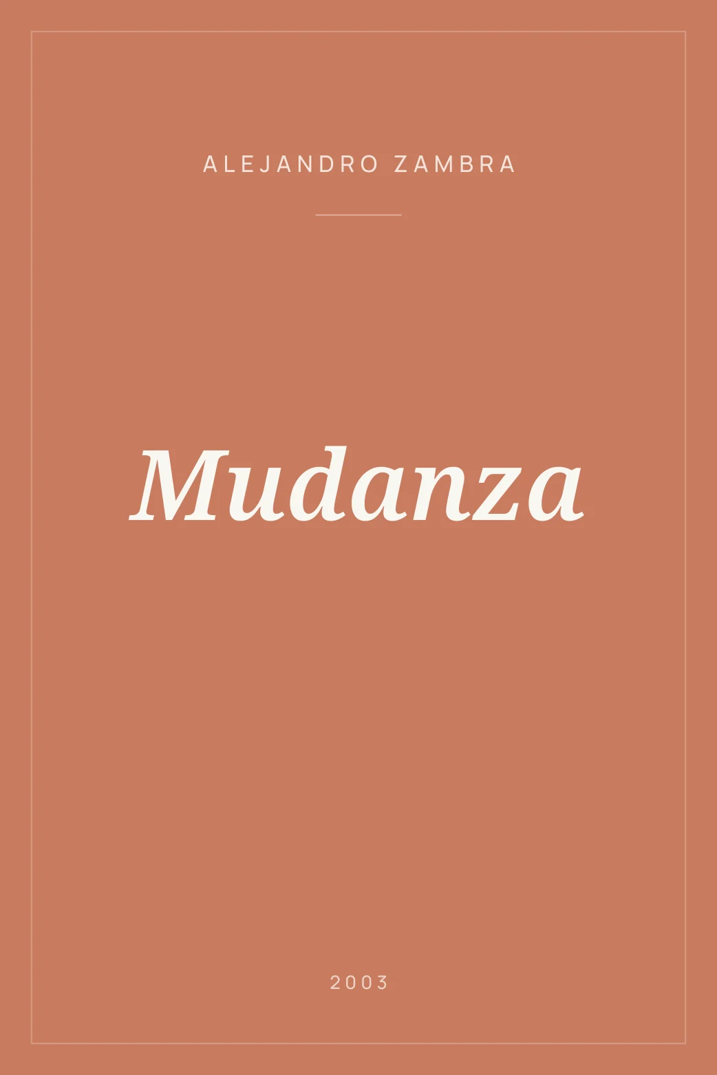 Portada de Mudanza