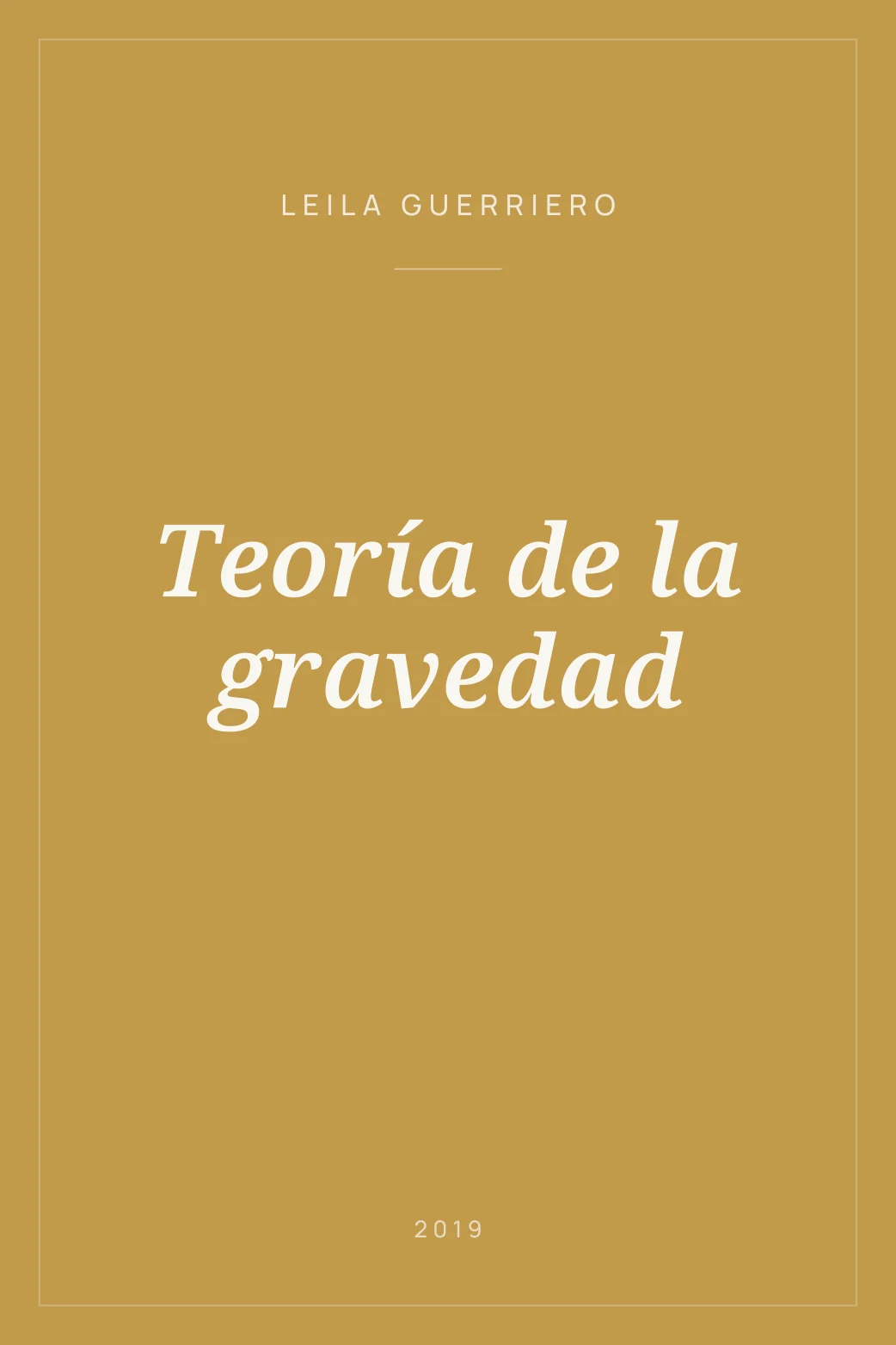 Portada de Teoría de la gravedad
