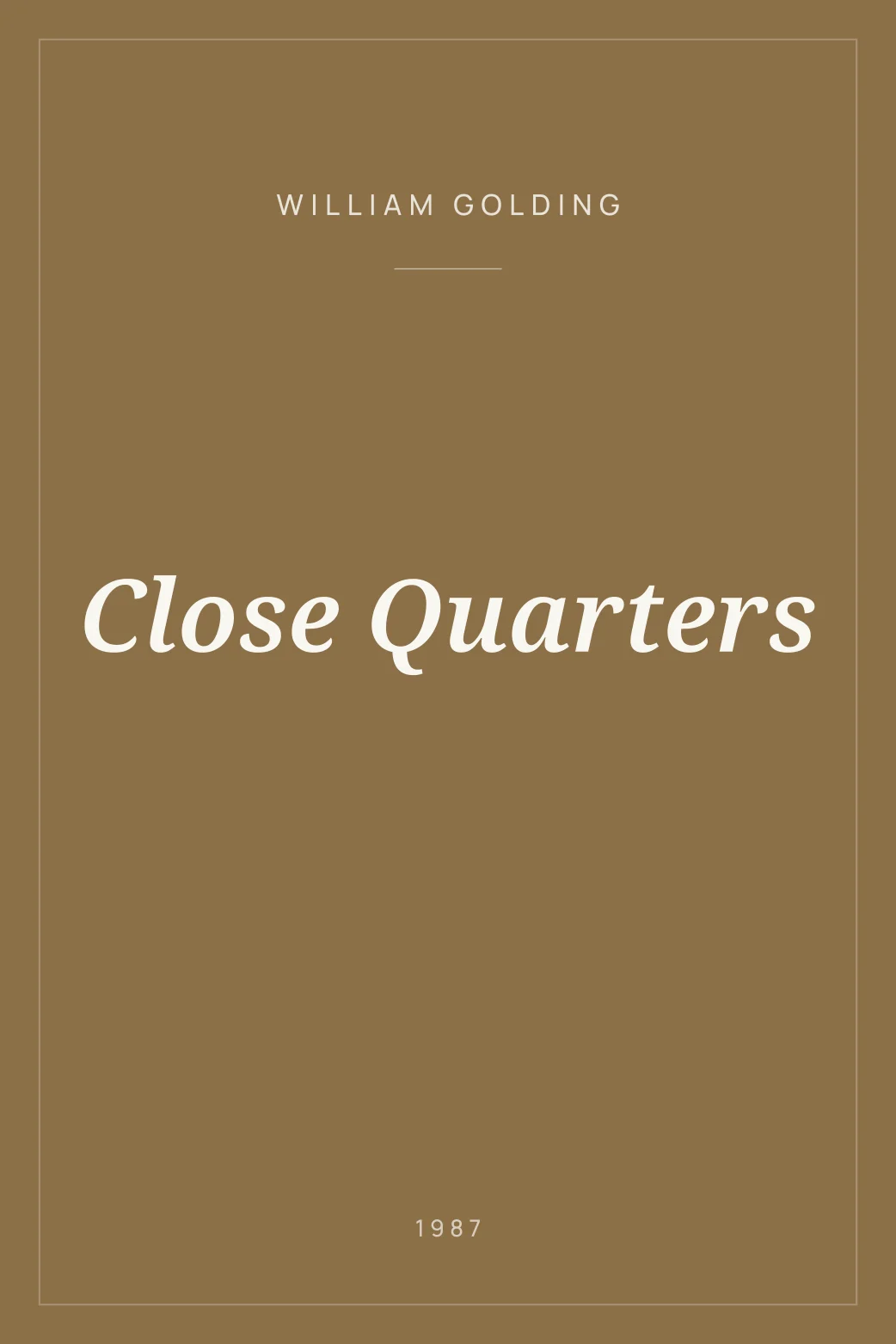 Portada de Close Quarters