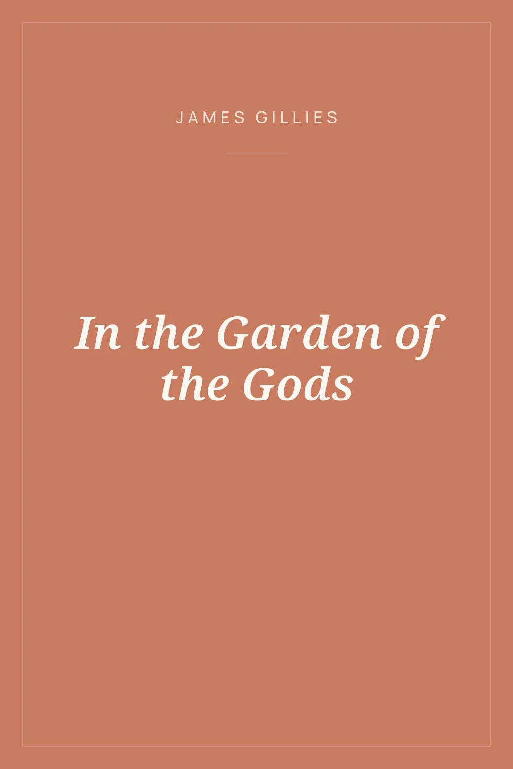 Portada de In the Garden of the Gods