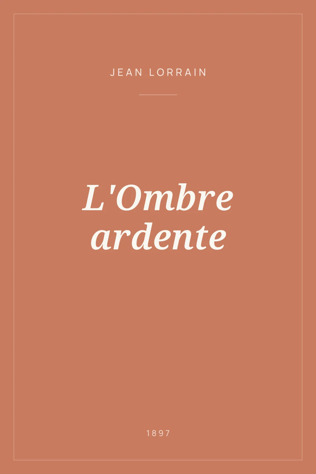 Portada de L'Ombre ardente