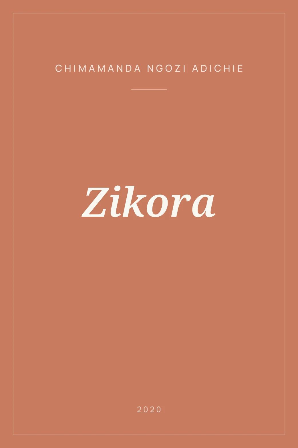 Portada de Zikora
