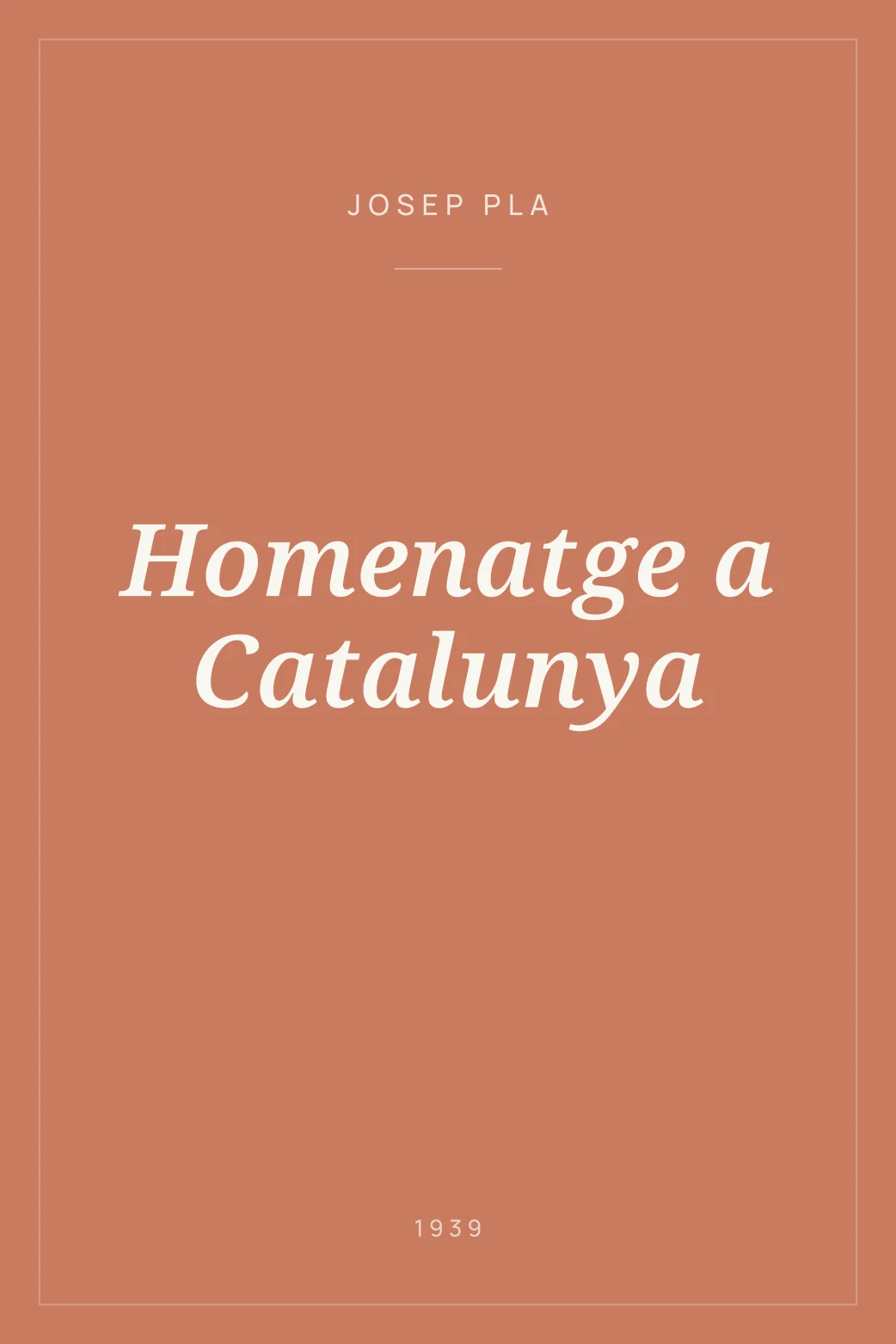 Portada de Homenatge a Catalunya