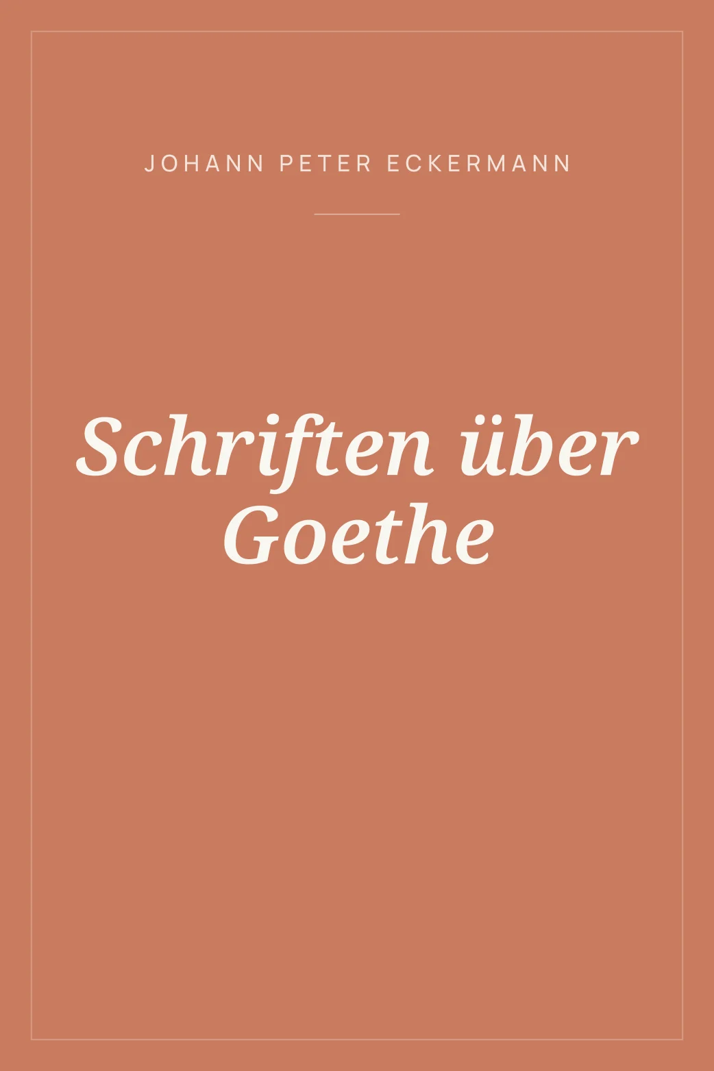 Portada de Schriften über Goethe