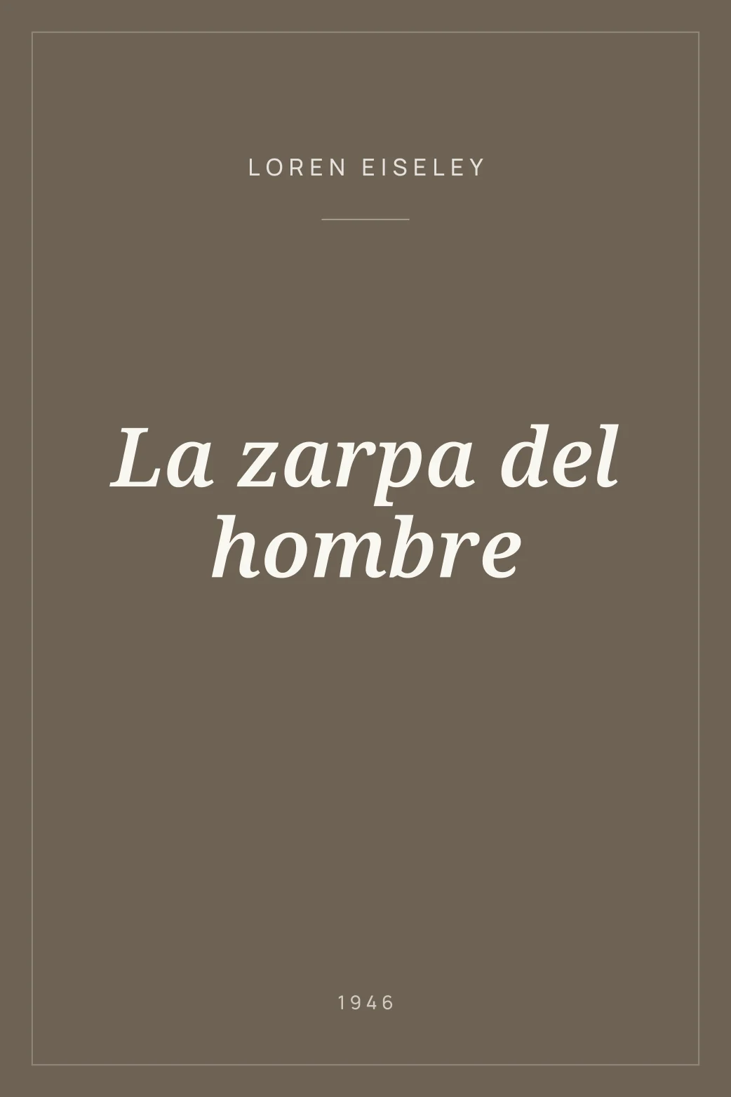 Portada de La zarpa del hombre
