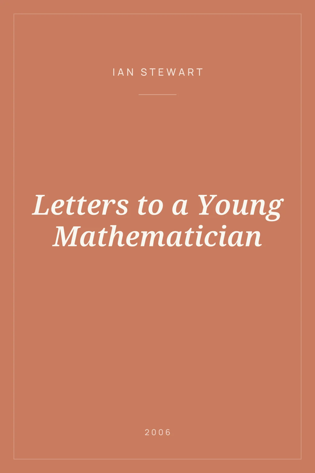 Portada de Letters to a Young Mathematician