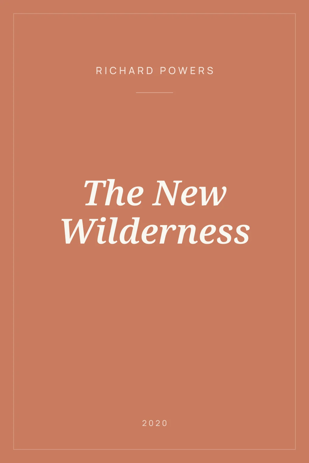 Portada de The New Wilderness
