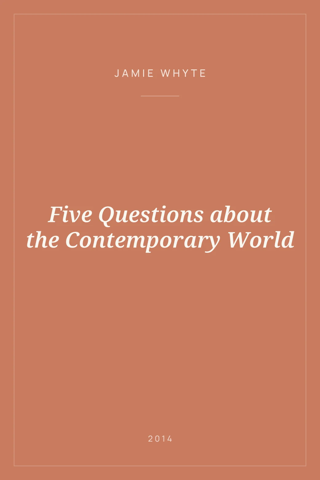 Portada de Five Questions about the Contemporary World