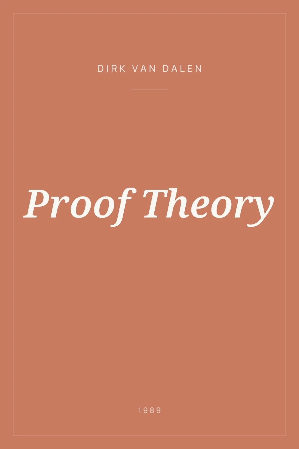 Portada de Proof Theory