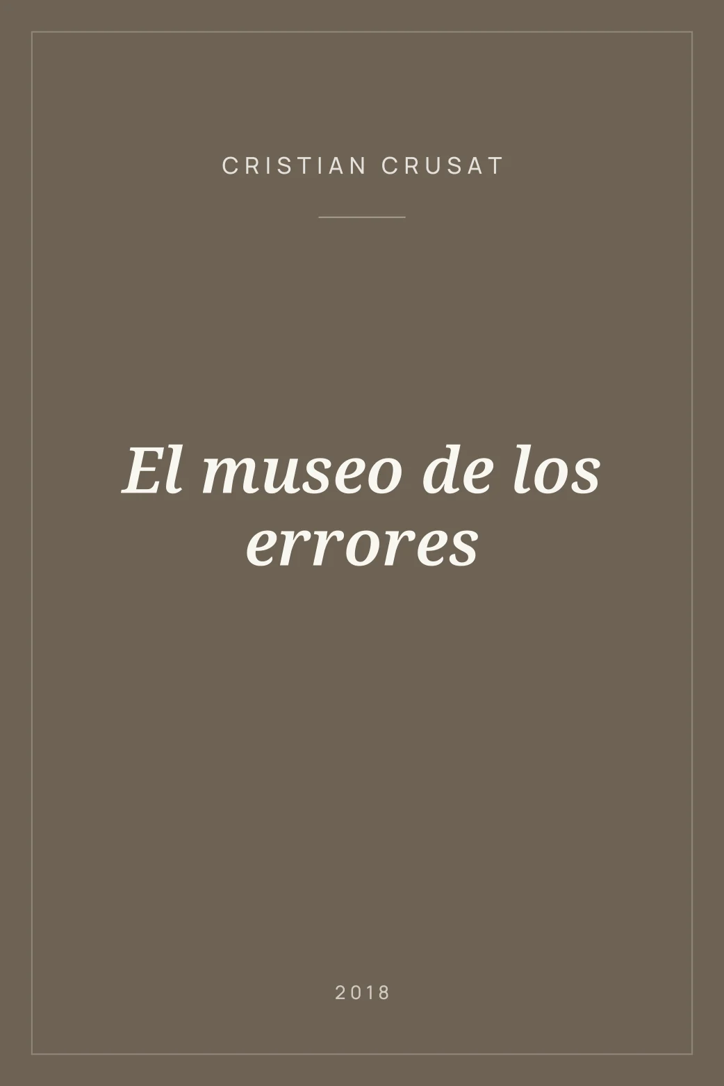 Portada de El museo de los errores