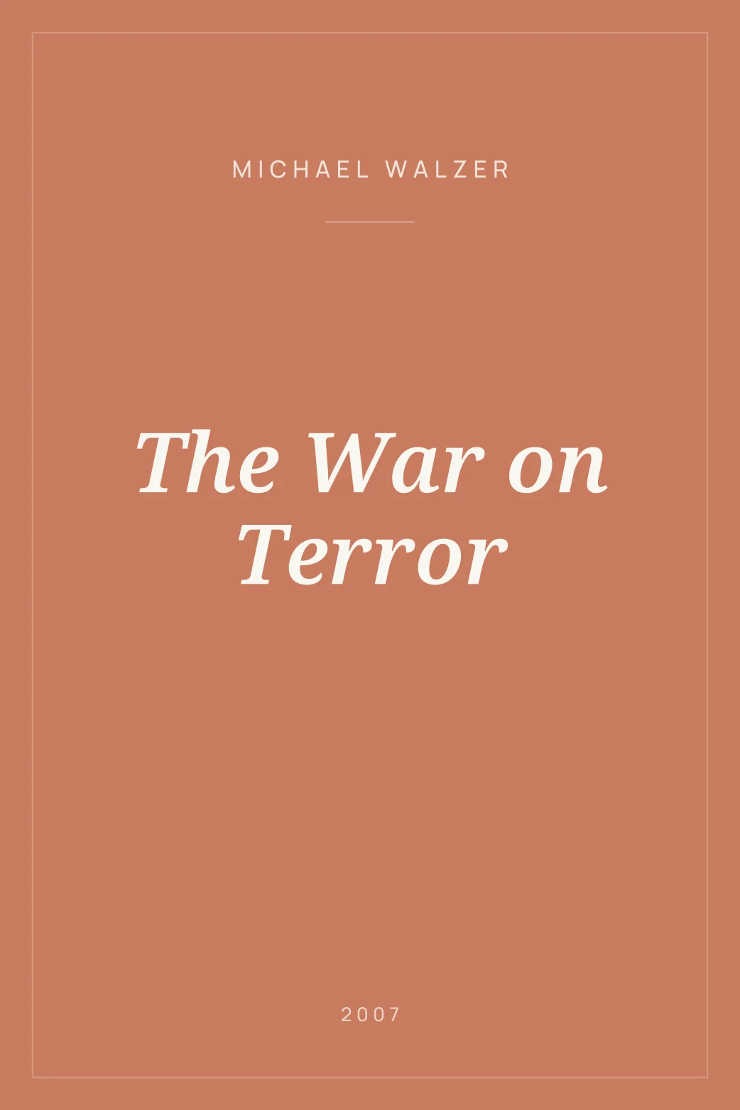 Portada de The War on Terror