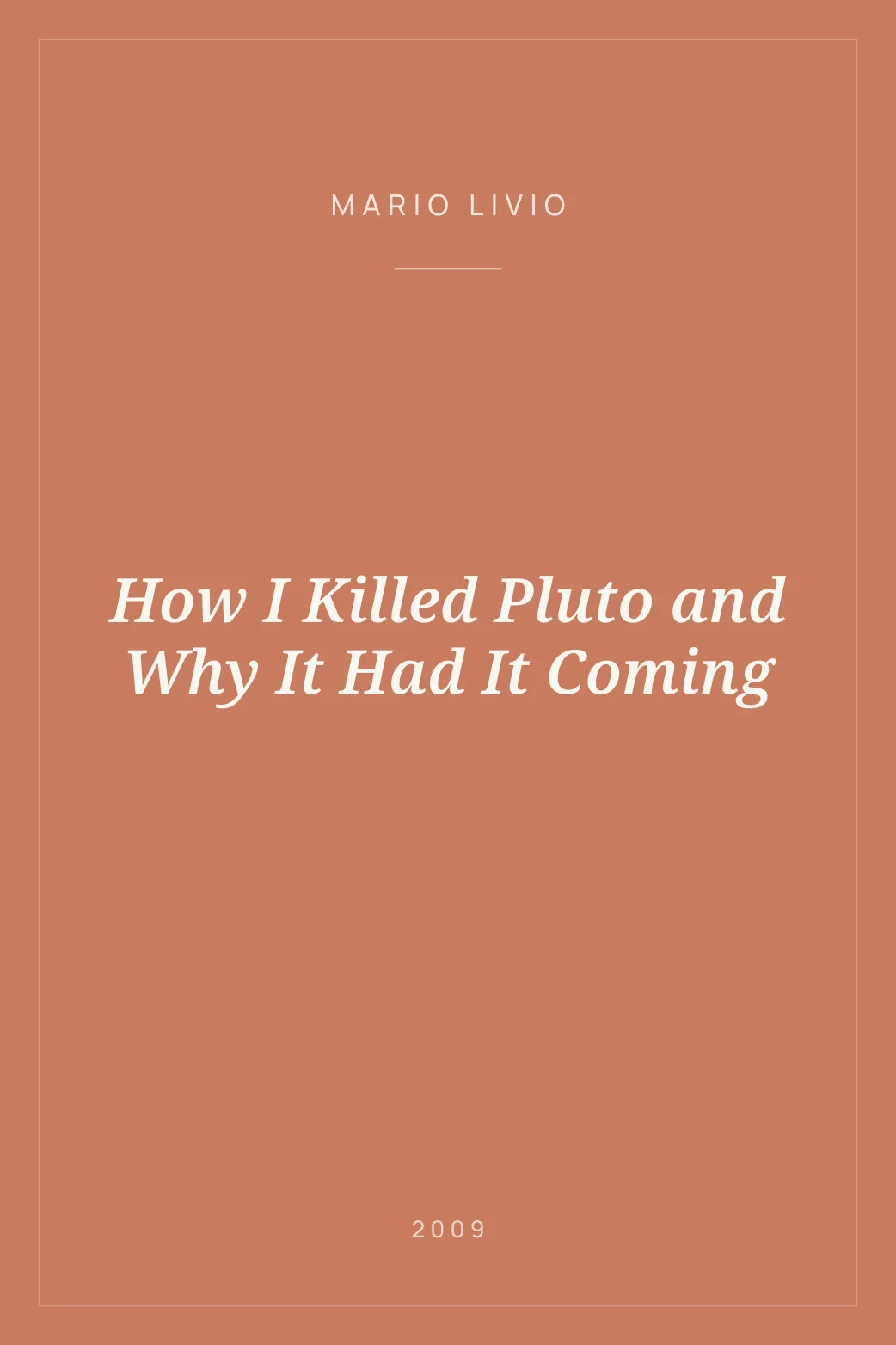Portada de How I Killed Pluto and Why It Had It Coming