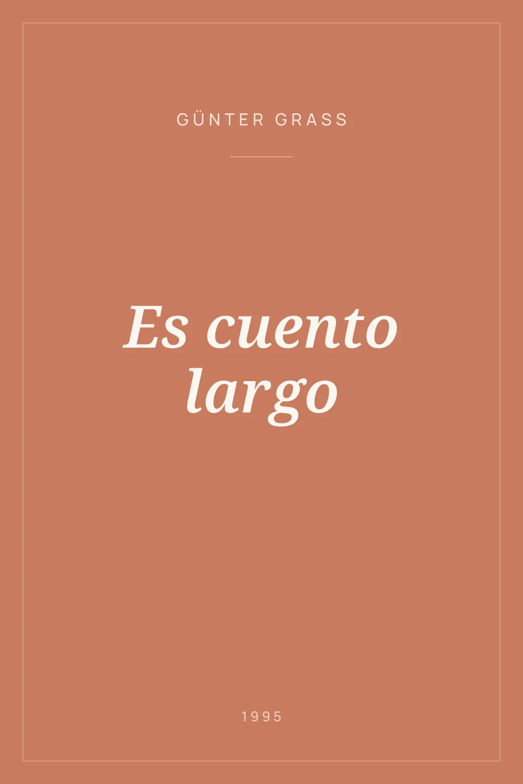 Portada de Es cuento largo