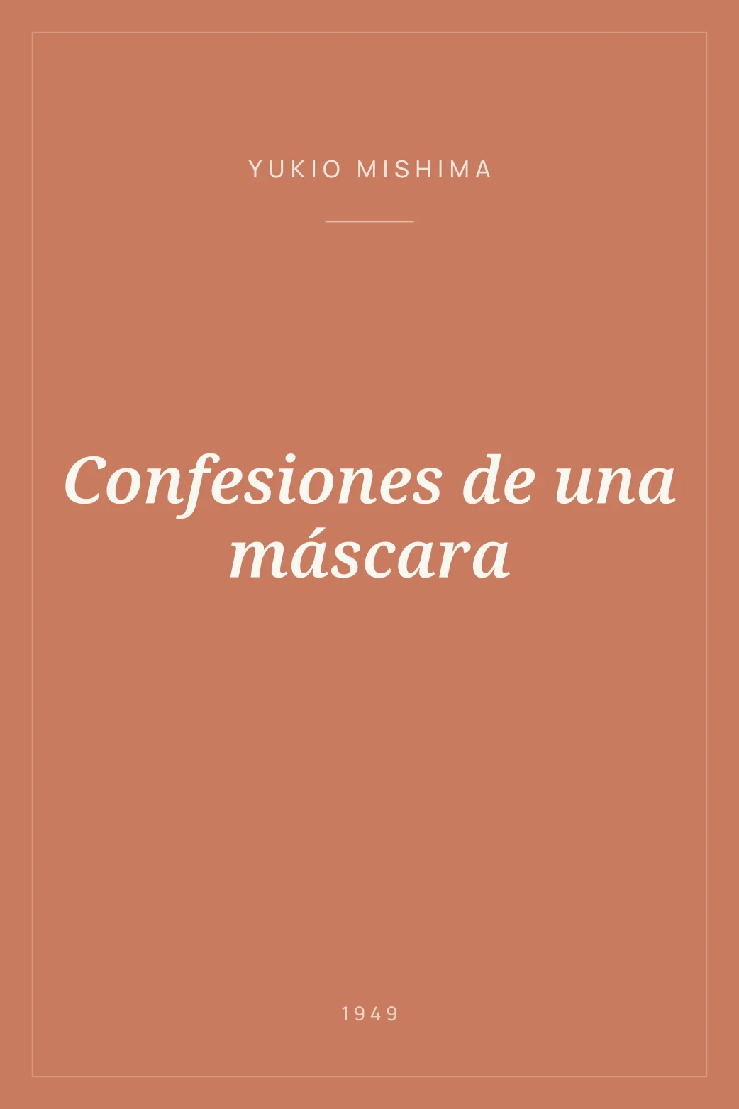 Portada de Confesiones de una máscara