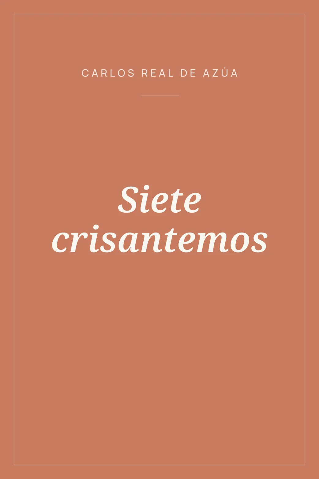 Portada de Siete crisantemos