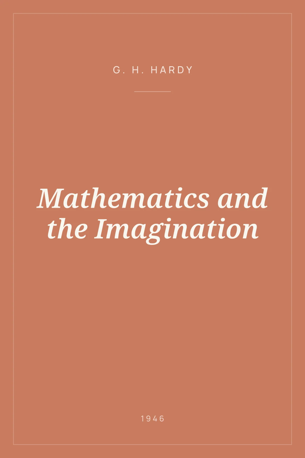 Portada de Mathematics and the Imagination
