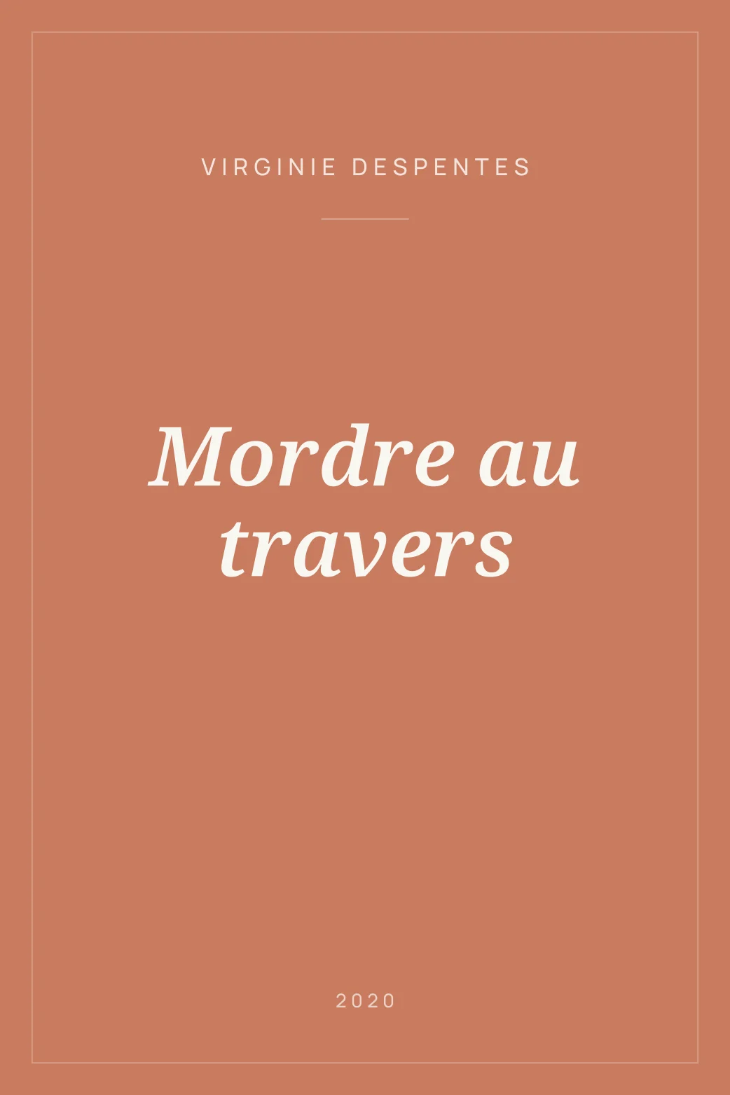 Portada de Mordre au travers