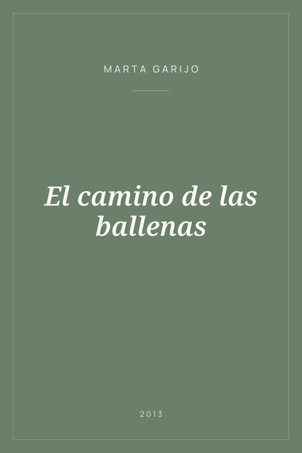Portada de El camino de las ballenas