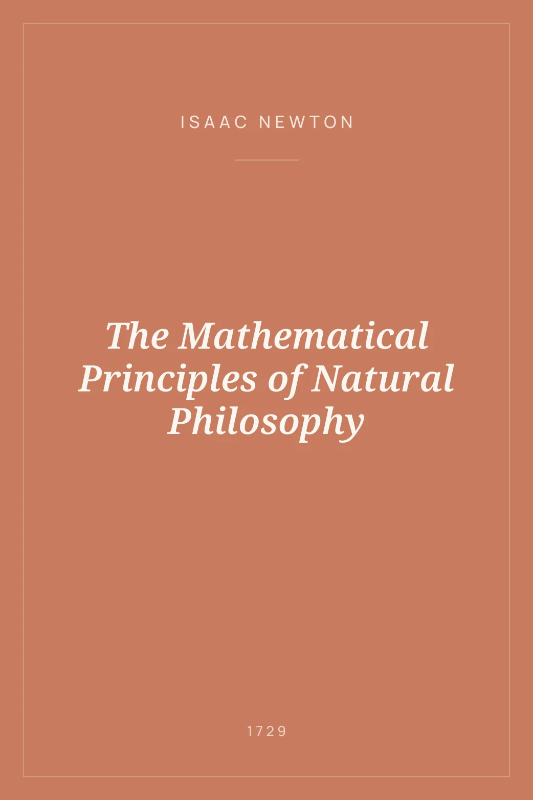 Portada de The Mathematical Principles of Natural Philosophy