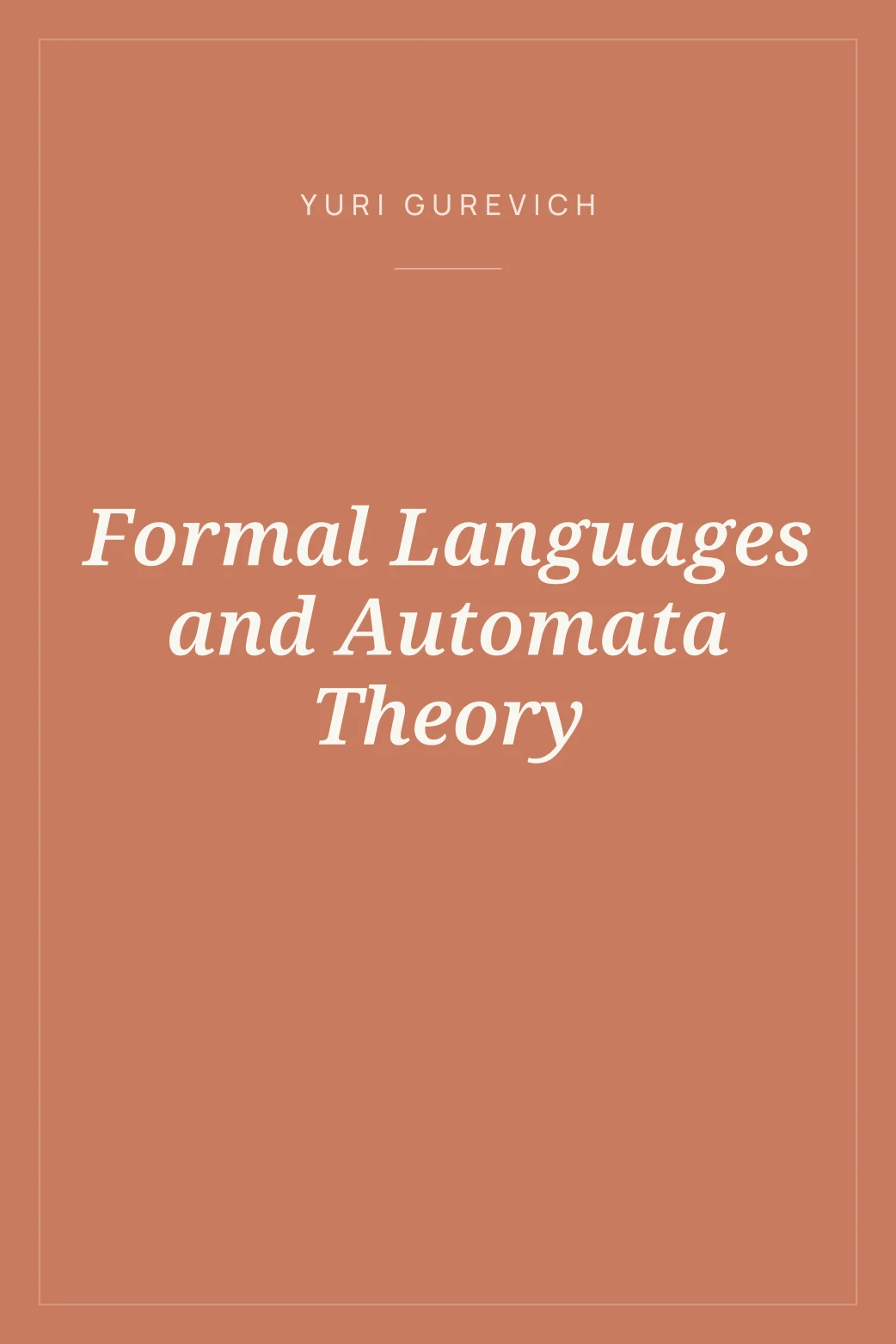 Portada de Formal Languages and Automata Theory