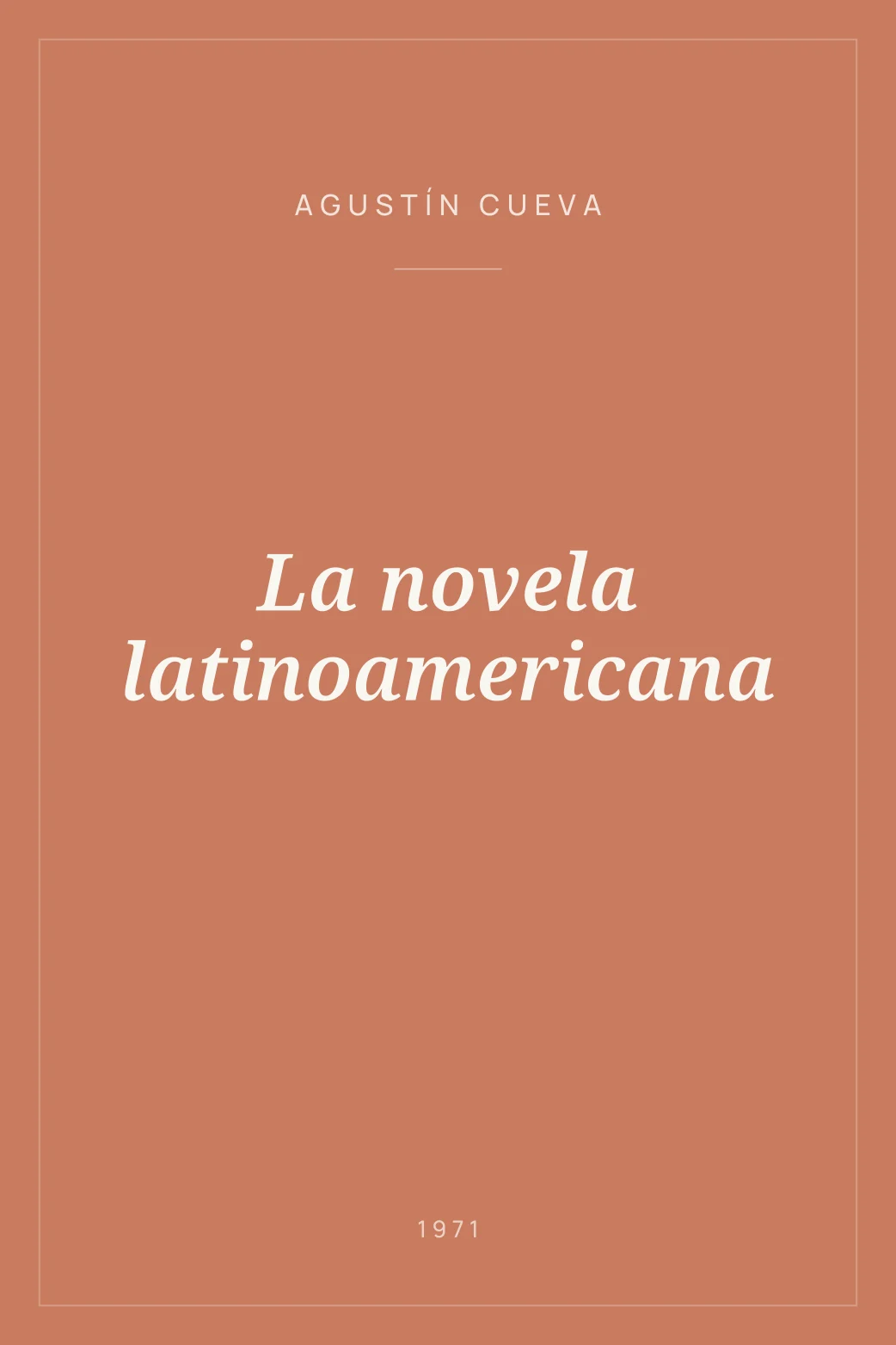Portada de La novela latinoamericana